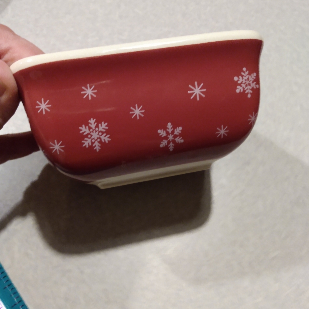 Longaberger small square bowl with tree - Picture 3 of 4